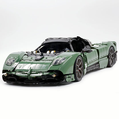 Trilumity Building Block Set: 1:8 Pagani Utopia Custom Avocado Green Paint – The Ultimate V12 Italian Hypercar (4688-Piece)