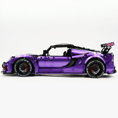 Trilumity Building Block Set: 1:8 Lotus Exige Cup 430 | Rare Amethyst Color Enamel Paint | Officially Licensed Edition (3730-Piece)