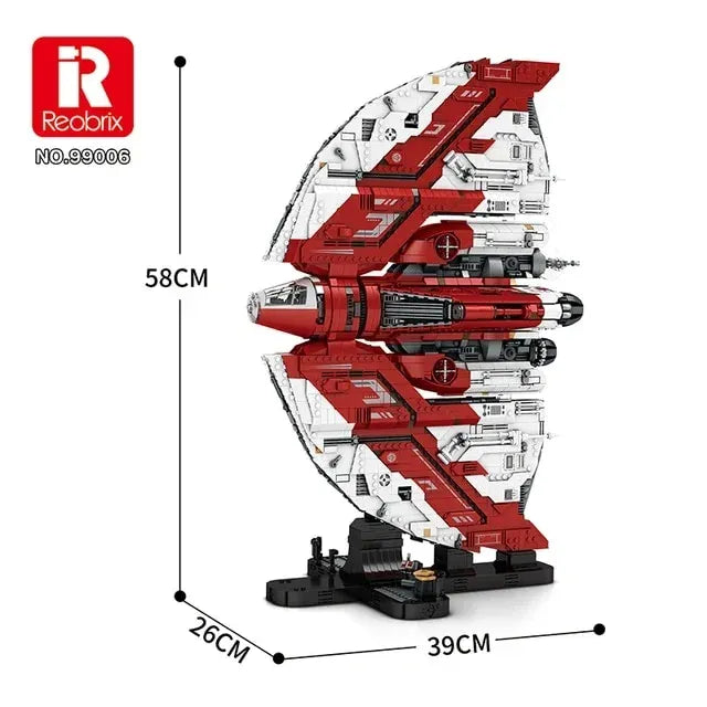Reobrix MOC Building Block Set: Star Wars MOC UCS T6 Shuttle Spacecraft, Model 99006
