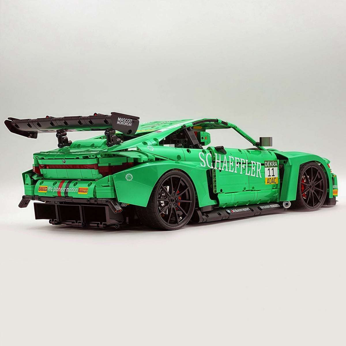 Trilumity Building Block Set: 1: 8 BMW M4 GT3 Building Set, Fully Detailed Simulation, Isle of Man Green Custom Edition (4556Piece)