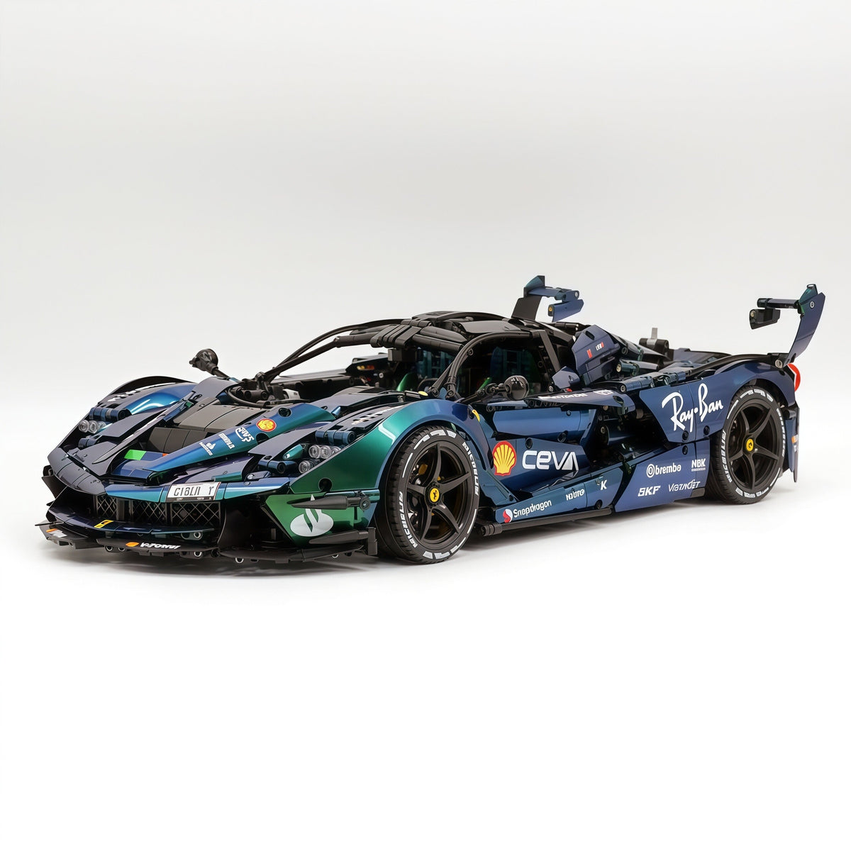 Trilumity Motorized Building Block Set: 1:8 The Ultimate Italian Hybrid Hypercar Evo | Chameleon Metallic Paint Italian Flagship (4058+-Piece)