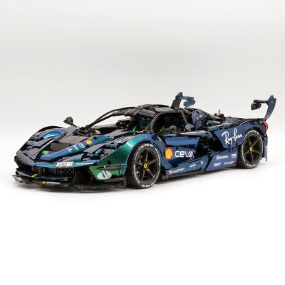 Trilumity Motorized Building Block Set: 1:8 The Ultimate Italian Hybrid Hypercar Evo | Chameleon Metallic Paint Italian Flagship (4058+-Piece)