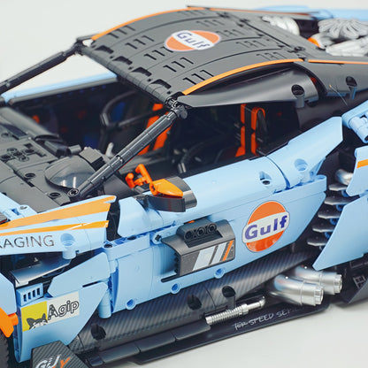 Trilumity Building Block Set: 1:8 Aston Martin Vulcan | Gulf Blue Custom Edition | 3794+-Piece