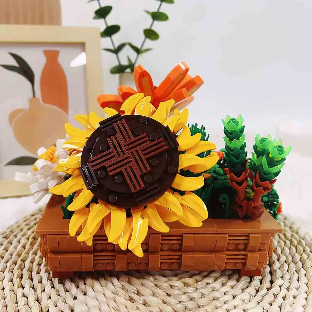 JieStar MOC Building Block Set: Creeper Plant Potted, Model JJ9034