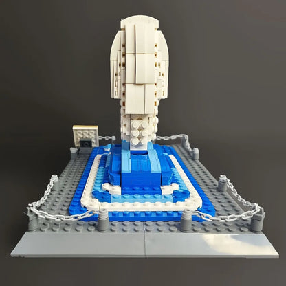 Wange MOC Building Block Set: Famous Merlion Statue 4218