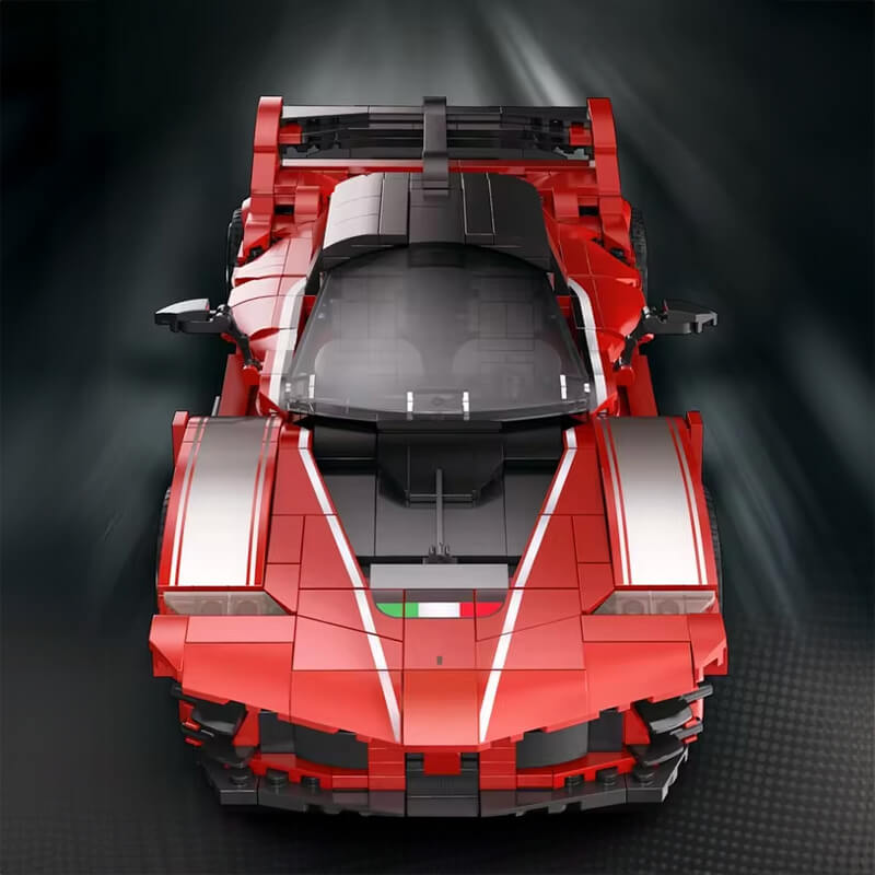 Trilumity Building Block Set: 1:16 Prancing Horse Track Hypercar | 1046-Piece | Italian Track Performance