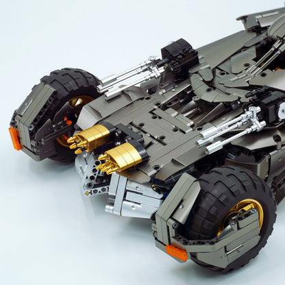 Trilumity Motorized Building Block Set: 1:8 Superhero Batman Car Set | Gun Gray Metallic Edition (2851-Piece)