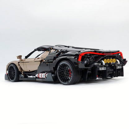 Trilumity Motorized Building Block Set: 1:8 French Hybrid V16 Hypercar | Combination of Bronze and Pearl Black | Ultimate Collector's Item