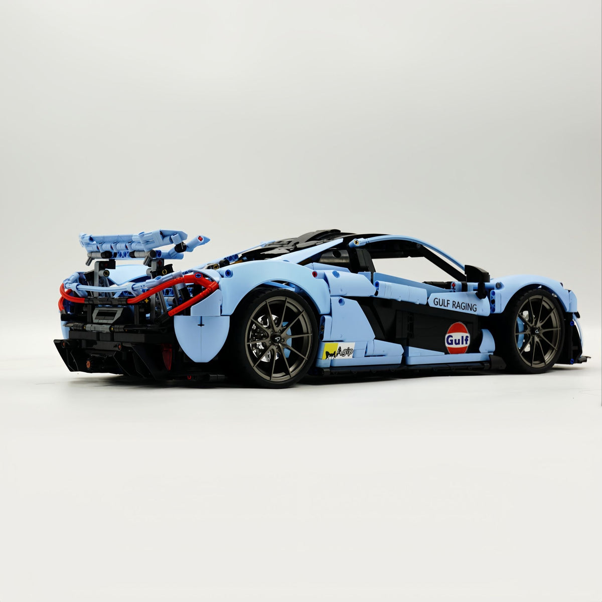 Trilumity Building Block Set: 1: 8 The Ultimate British Hybrid Hypercar | Gulf Blue Custom Edition(3893-Piece)