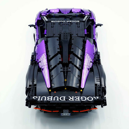 Trilumity Building Block Set: 1: 8 The Ultimate Italian Track-Only V12 Hypercar, Amethyst Limited Edition (4100+Piece)
