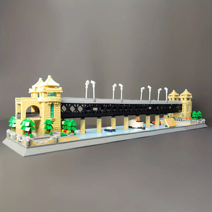 Wange MOC Building Block Set: China Wuhan River Bridge, Model 6223