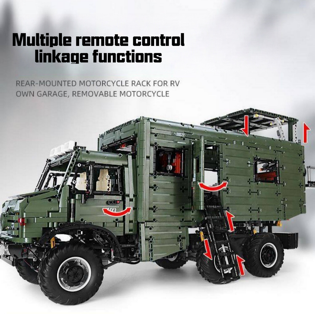 Trilumity Building Block Set: 1:8 Remote-Controlled Mercedes Unimog Expedition Truck | Fully Motorized Collector’s Edition (6689-Piece)