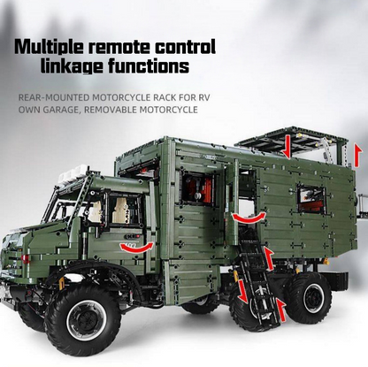 Trilumity Building Block Set: 1:8 Remote-Controlled Mercedes Unimog Expedition Truck | Fully Motorized Collector’s Edition (6689-Piece)