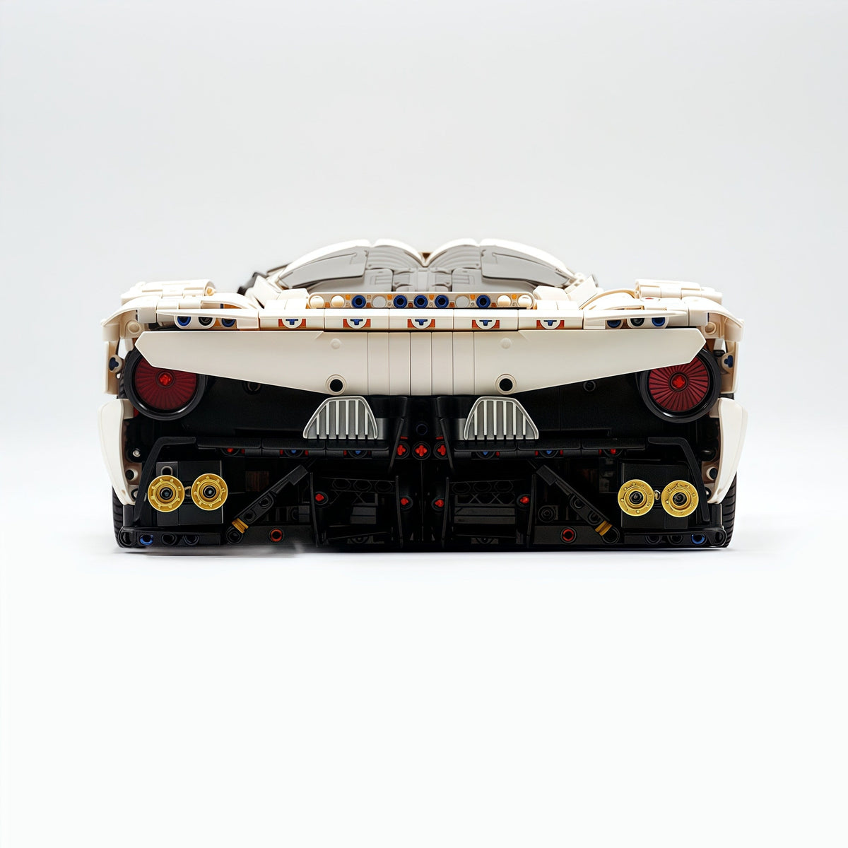 Trilumity Motorized Building Block Set: 1: 8 Alfa Romeo 33 Stradale Supercar, White Goddess Customized Version (3861-Piece)