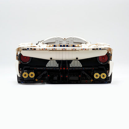Trilumity Motorized Building Block Set: 1: 8 Alfa Romeo 33 Stradale Supercar, White Goddess Customized Version (3861-Piece)