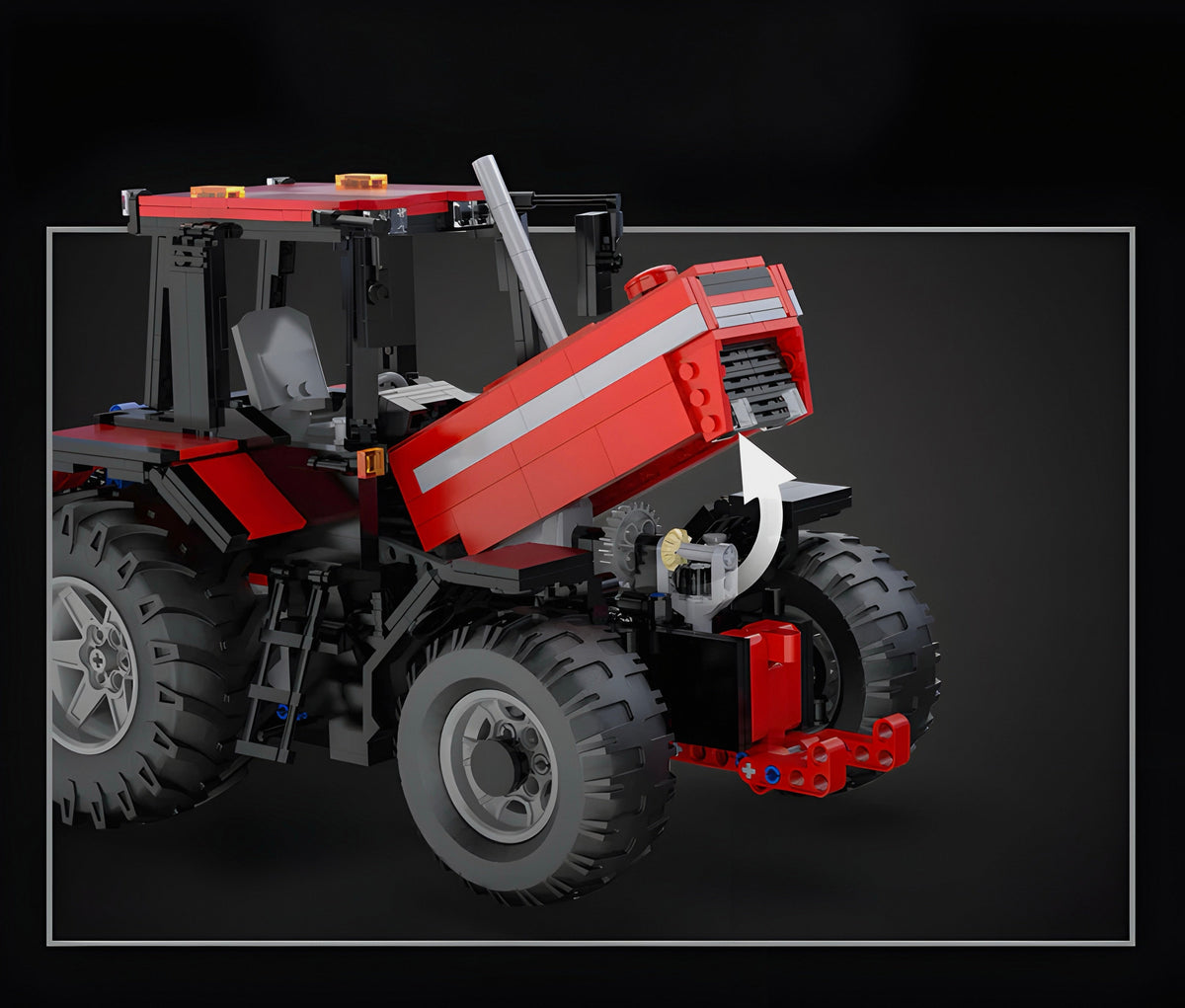 Trilumity Plowing Tractor Building Block Set, Remote Control, 1,675-Piece