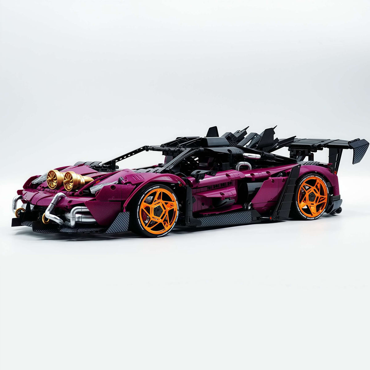 Trilumity Motorized Building Block Set: The Ultimate Turbocharged Italian Bull Jota V12 Hypercar (3950-Piece)