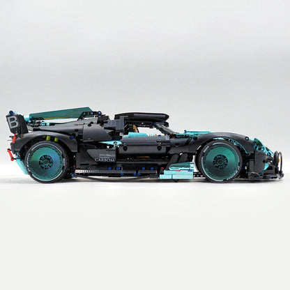 Trilumity Bugatti Bolide W16, Electroplating Lake Blue Customized Version Building Block Set, 1:8 Scale, Remote Control, 3,588-Piece