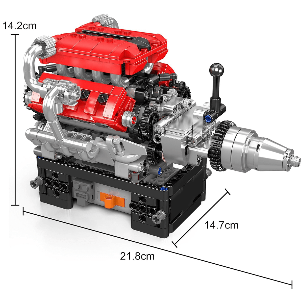 Trilumity Building Block Set: Motorised Italian V8 Engine (750-Piece)