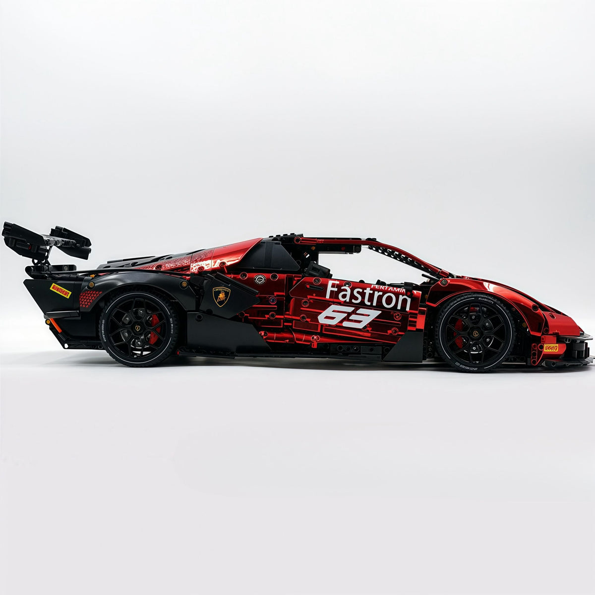 Trilumity Building Block Set: 1: 8 The Ultimate Italian Track-Only V12 Hypercar, Mirror Red Plated Limited Edition (4100+Piece)