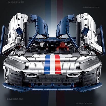 Trilumity Building Block Set: 1:8 The Ultimate 2025 Hybrid Hypercar | Remote Controlled V6 Prancing Horse Hypercar | Silver Limited Edition