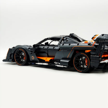 Trilumity Motorized Building Block Set: 1:8 McLaren Senna Black Knight Hypercar Limited Edition (3803-Piece)