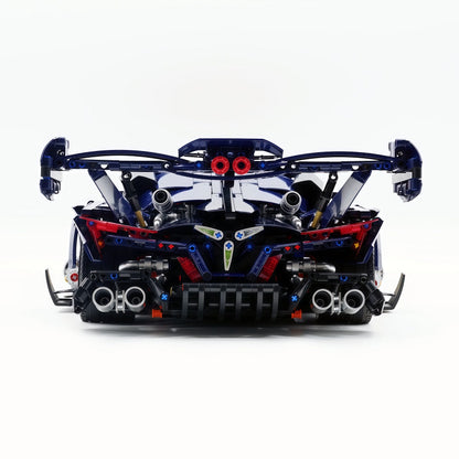 Trilumity Building Block Set: 1:8 Apollo Ie Hypercar — Midnight Edition | Starry Blue Exterior (3656Piece)
