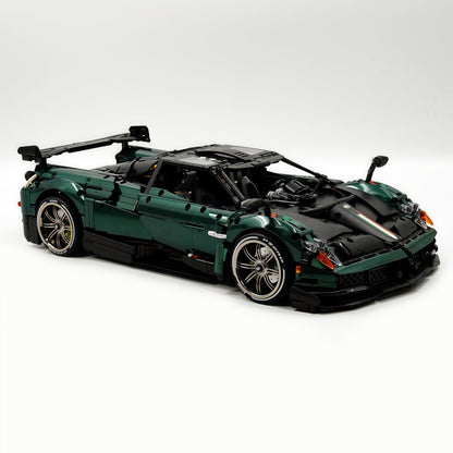 Trilumity Building Block Set: 1: 8 Pagani Huayra Bc Violet Paint finish Customized Ultimate Edition (4708-Piece)