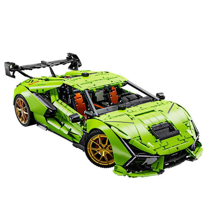 TiaGole MOC Motorized Building Block Set: Lambo Aventador SVJ Supercar, Model T5046