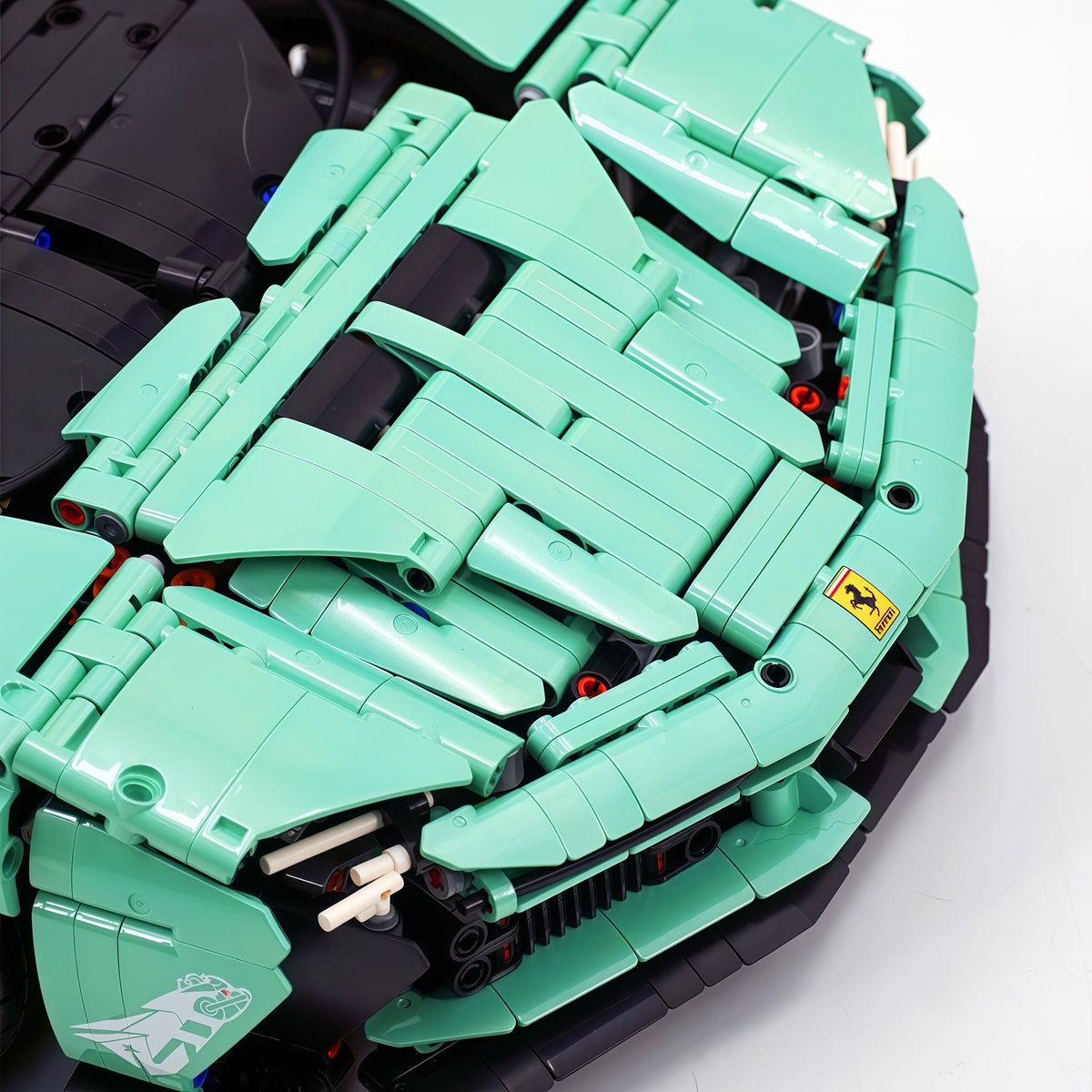 Trilumity Motorized Building Block Set: 1:8 Xx Track Hybrid Baked Enamel Mint Green Limited Color, The Ultimate Supercar, More Than 12 Features
