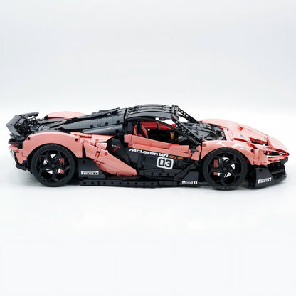 Trilumity Motorized Building Block Set: 1:8 The Ultimate British Woking Hypercar | Misty Rose Custom Edition | Shipped in Original Gift Box