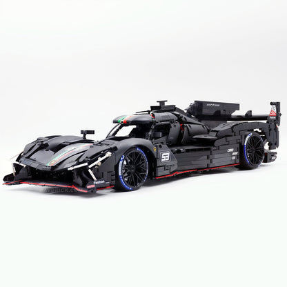 Trilumity Motorized Building Block Set: 1:8 The Ultimate LMDh Hybrid Prototype | Matte Black Custom Edition (3771-Piece)