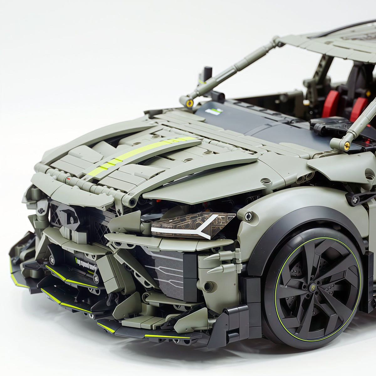 Trilumity Motorized Building Block Set: 1:8 The Ultimate Italian Super Suv | Remote Controlled | Grey Plating Limited Edition- 3223Piece