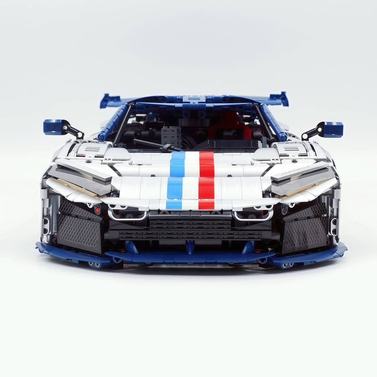 Trilumity Building Block Set: 1:8 The Ultimate 2025 Hybrid Hypercar | Remote Controlled V6 Prancing Horse Hypercar | Silver Limited Edition