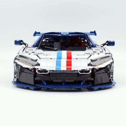 Trilumity Building Block Set: 1:8 The Ultimate 2025 Hybrid Hypercar | Remote Controlled V6 Prancing Horse Hypercar | Silver Limited Edition