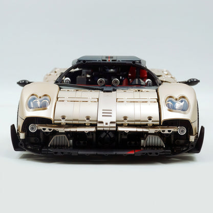 Trilumity Building Block Set: 1:8 The Ultimate Pagani Utopia Supercar | Limited Edition Champagne Gold V12 Italian Exotic (3314Piece)