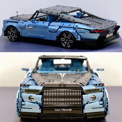 Trilumity Rolls-Royce Boat Tail with Rear Wine Cabinet, Removable Convertible Top Building Block Set, 1:8 Scale, Remote Control, 2,903-Piece
