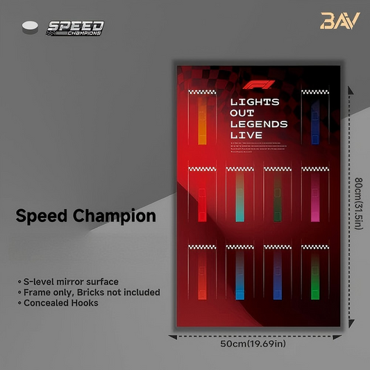 Trilumity Building Block Set: Car Display Frame for Lego Speed Champions F1 Series