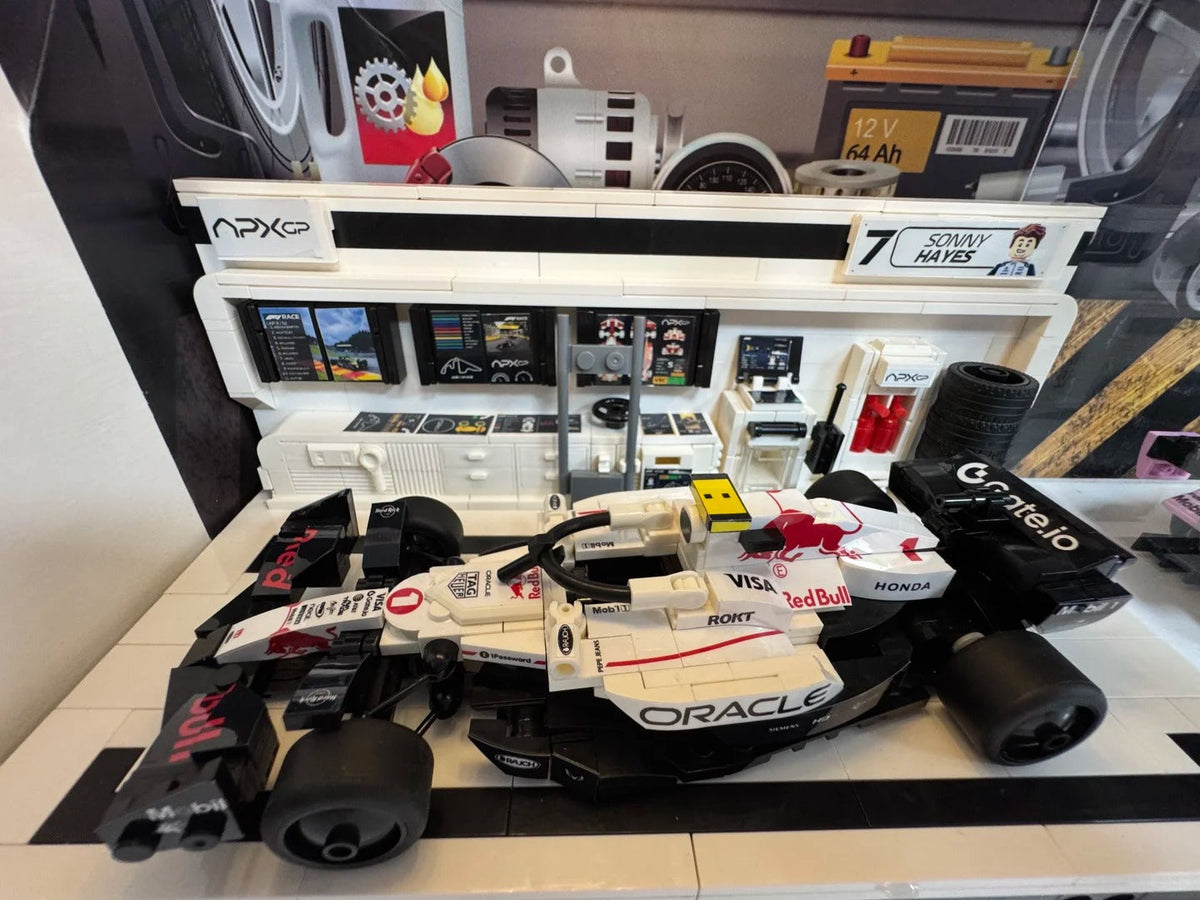 Trilumity Building Block Set: Oracle Red Bull Racing Rb21 F1 Car | Includes a Complete Set of White Champion Stickers| 293Piece