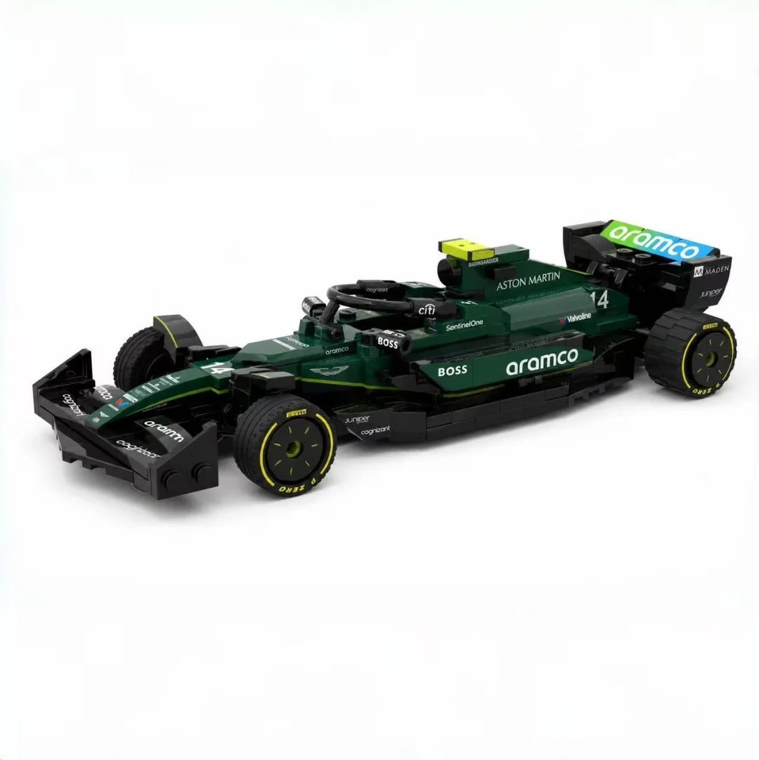 Trilumity Building Block Set: Aston Martin Amr24 F1 Racing Car| Includes a complete set of stickers| 298Piece