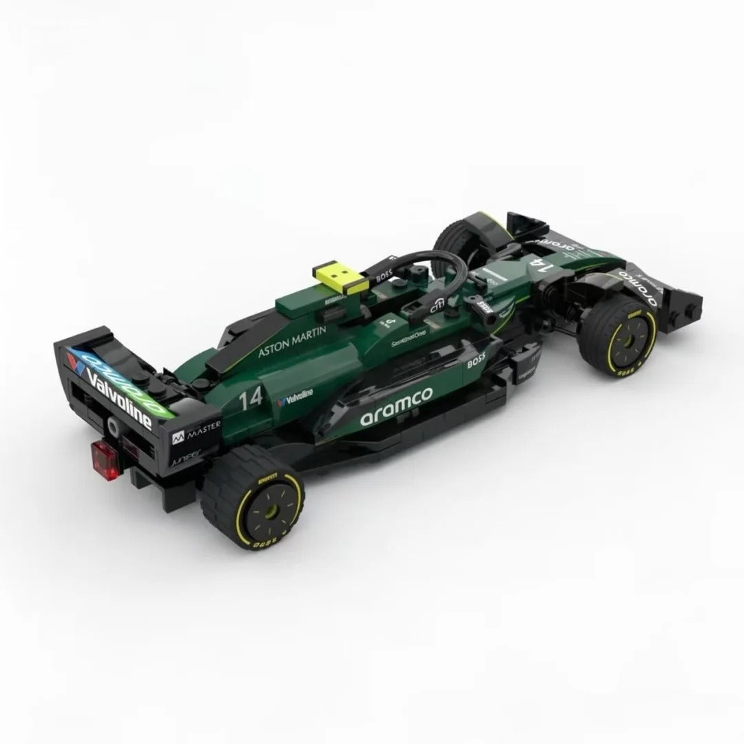 Trilumity Building Block Set: Aston Martin Amr24 F1 Racing Car| Includes a complete set of stickers| 298Piece