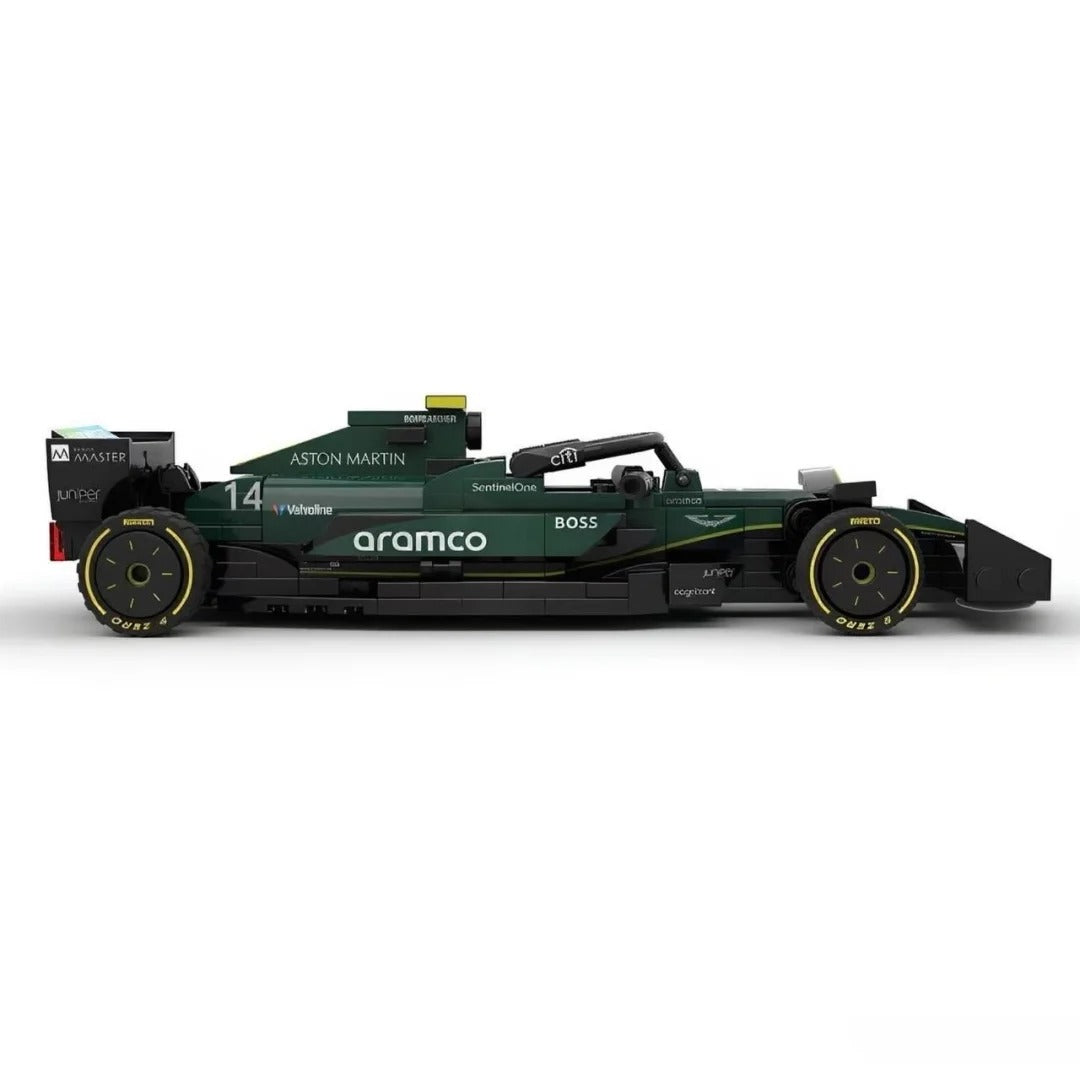 Trilumity Building Block Set: Aston Martin Amr24 F1 Racing Car| Includes a complete set of stickers| 298Piece