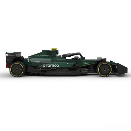 Trilumity Building Block Set: Aston Martin Amr24 F1 Racing Car| Includes a complete set of stickers| 298Piece
