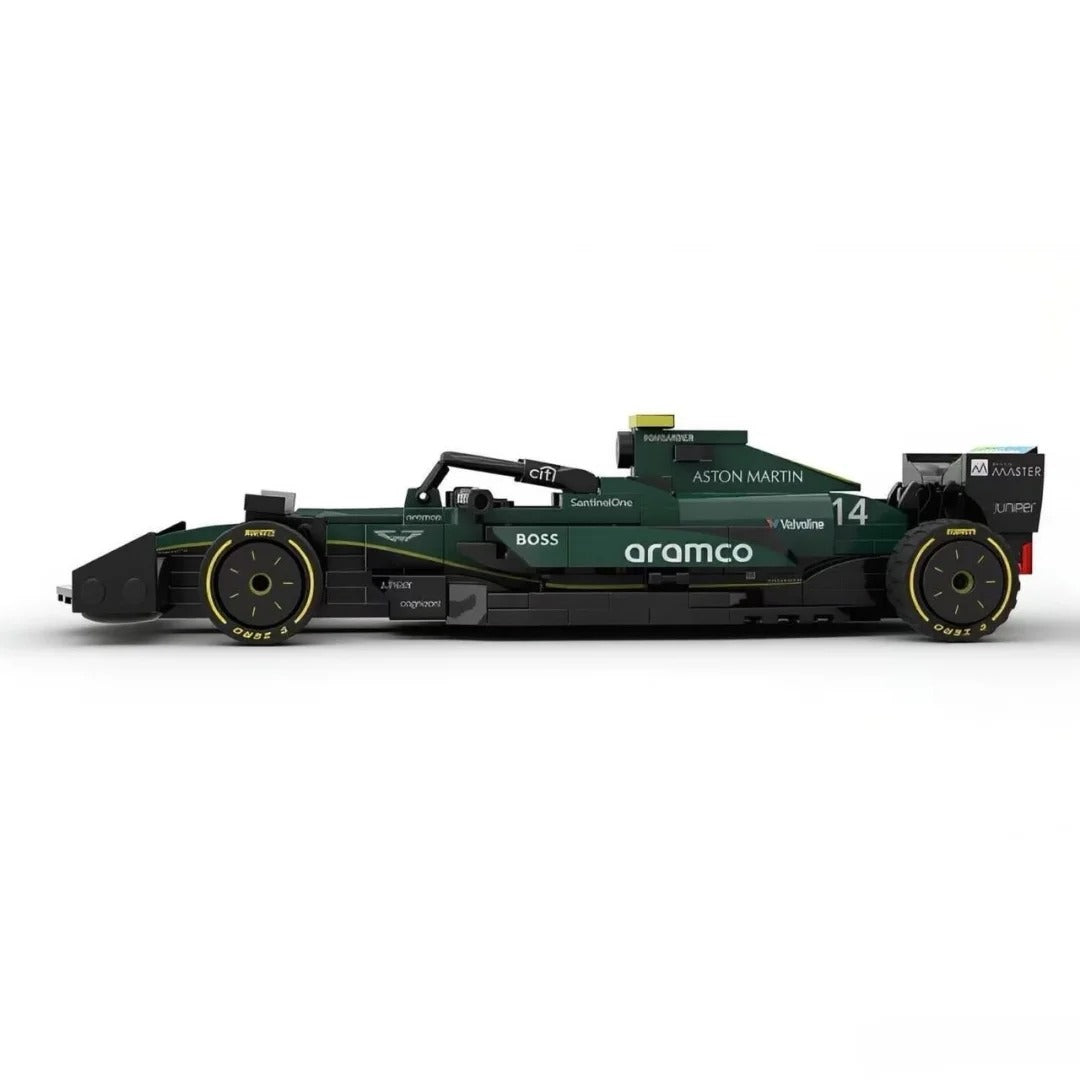 Trilumity Building Block Set: Aston Martin Amr24 F1 Racing Car| Includes a complete set of stickers| 298Piece