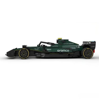 Trilumity Building Block Set: Aston Martin Amr24 F1 Racing Car| Includes a complete set of stickers| 298Piece