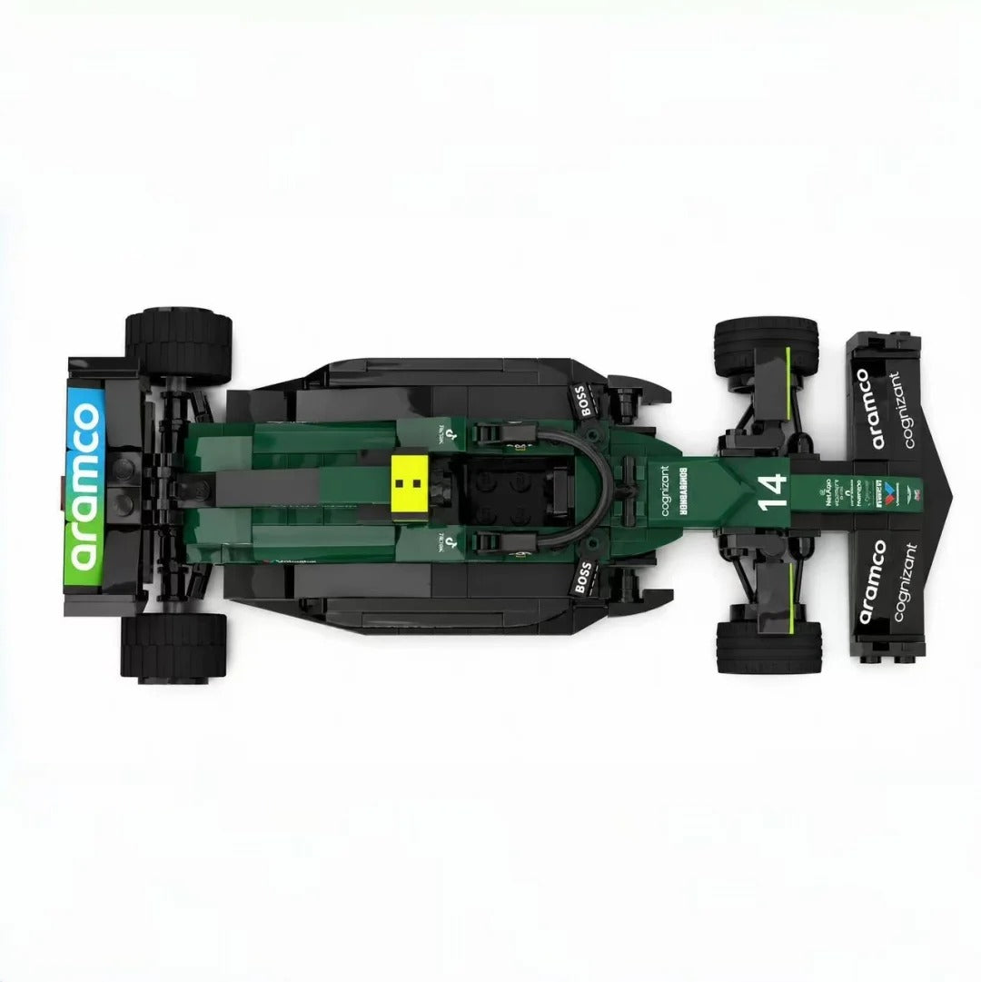 Trilumity Building Block Set: Aston Martin Amr24 F1 Racing Car| Includes a complete set of stickers| 298Piece