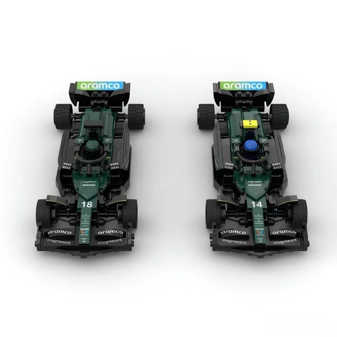 Trilumity Building Block Set: Aston Martin Amr24 F1 Racing Car| Includes a complete set of stickers| 298Piece