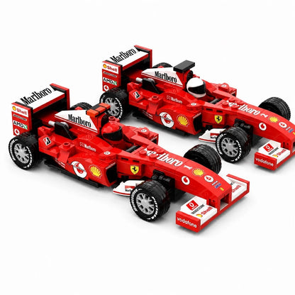 Trilumity Building Block Set: 1:24 Ferrari F2004 | Schumacher's Legendary Racing Car | Includes a Complete Set of Stickers (199Piece)