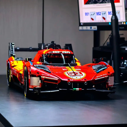 Trilumity MOC Building Block Set: 1:8 Ferrari 499P | 2025 Le Mans Endurance #51 Hypercar MOC (4749-Piece)