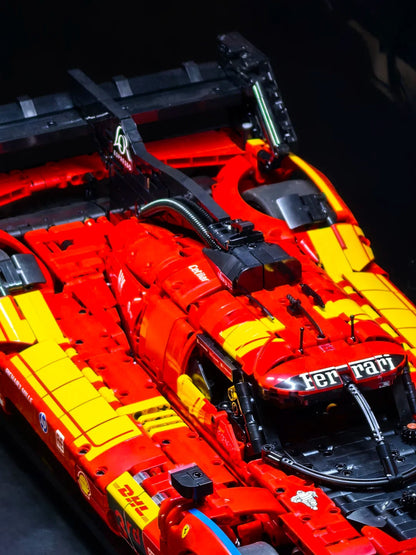 Trilumity MOC Building Block Set: 1:8 Ferrari 499P | 2025 Le Mans Endurance #51 Hypercar MOC (4749-Piece)